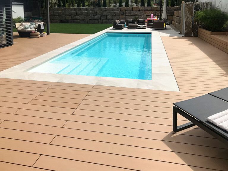 Pool Umrandung Bambus
