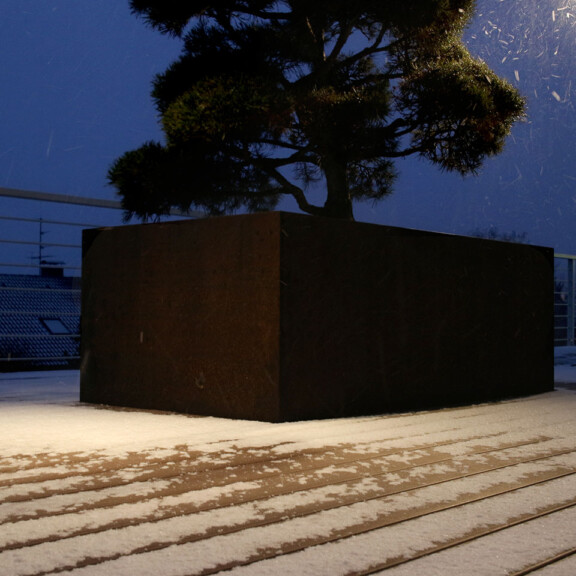 Auf den WPC Terrassendielen kann bei Schnee und Eis Natriumchlorid und Sand gestreut werden.