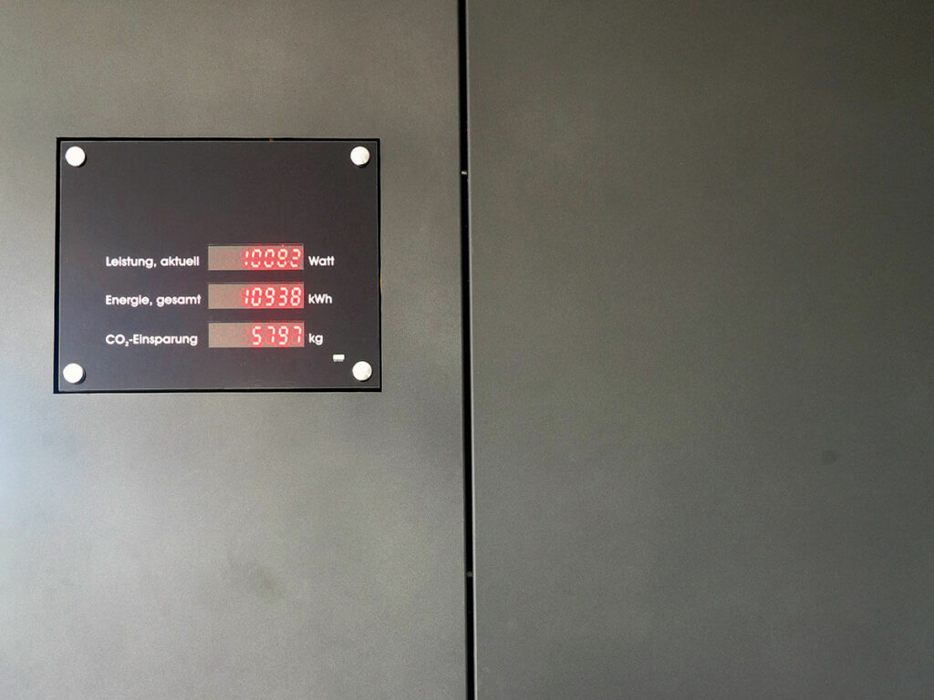 Anzeige Energiebedarf in Schule für Schülerinnen und Schüler für mehr Nachhaltigkeit